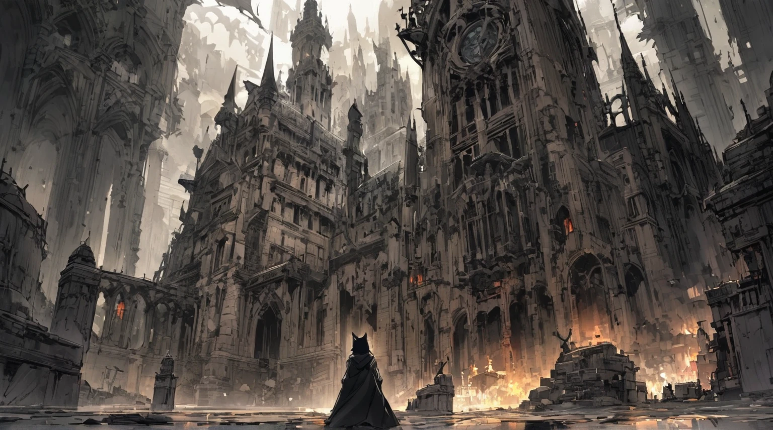 in the beginning everything was in darkness, multitude of people in darkness, suffering, abyss, souls were deserted and empty, people lost, evil hovered over all minds