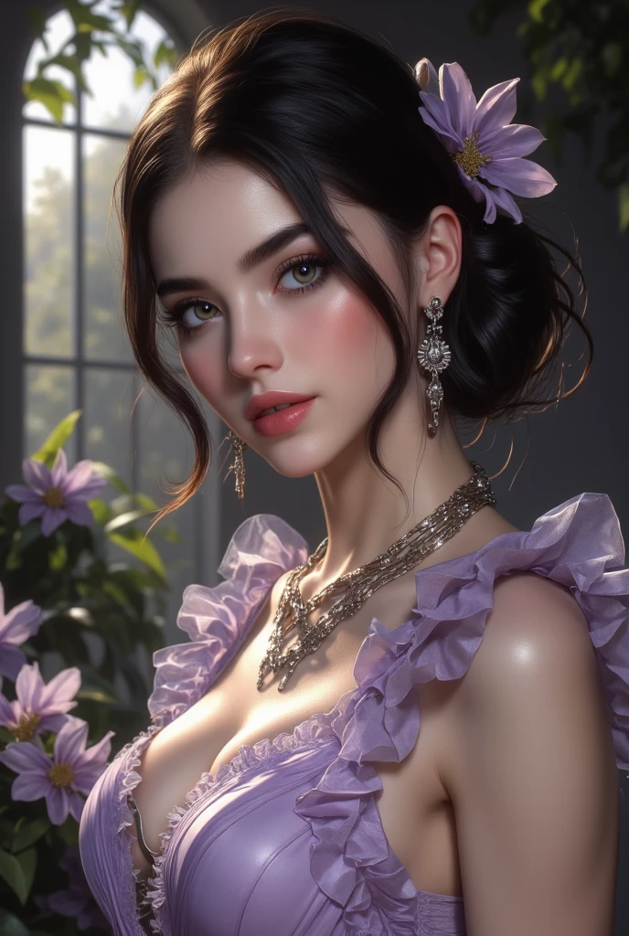 stsapph2024, beautiful young woman, detailed face, beautiful eyes, long eyelashes, delicate features, serene expression, long flowing hair, (best quality,4k,8k,highres,masterpiece:1.2),ultra-detailed,(realistic,photorealistic,photo-realistic:1.37),digital painting, intricate details, soft lighting, warm color palette, elegant, cinematic