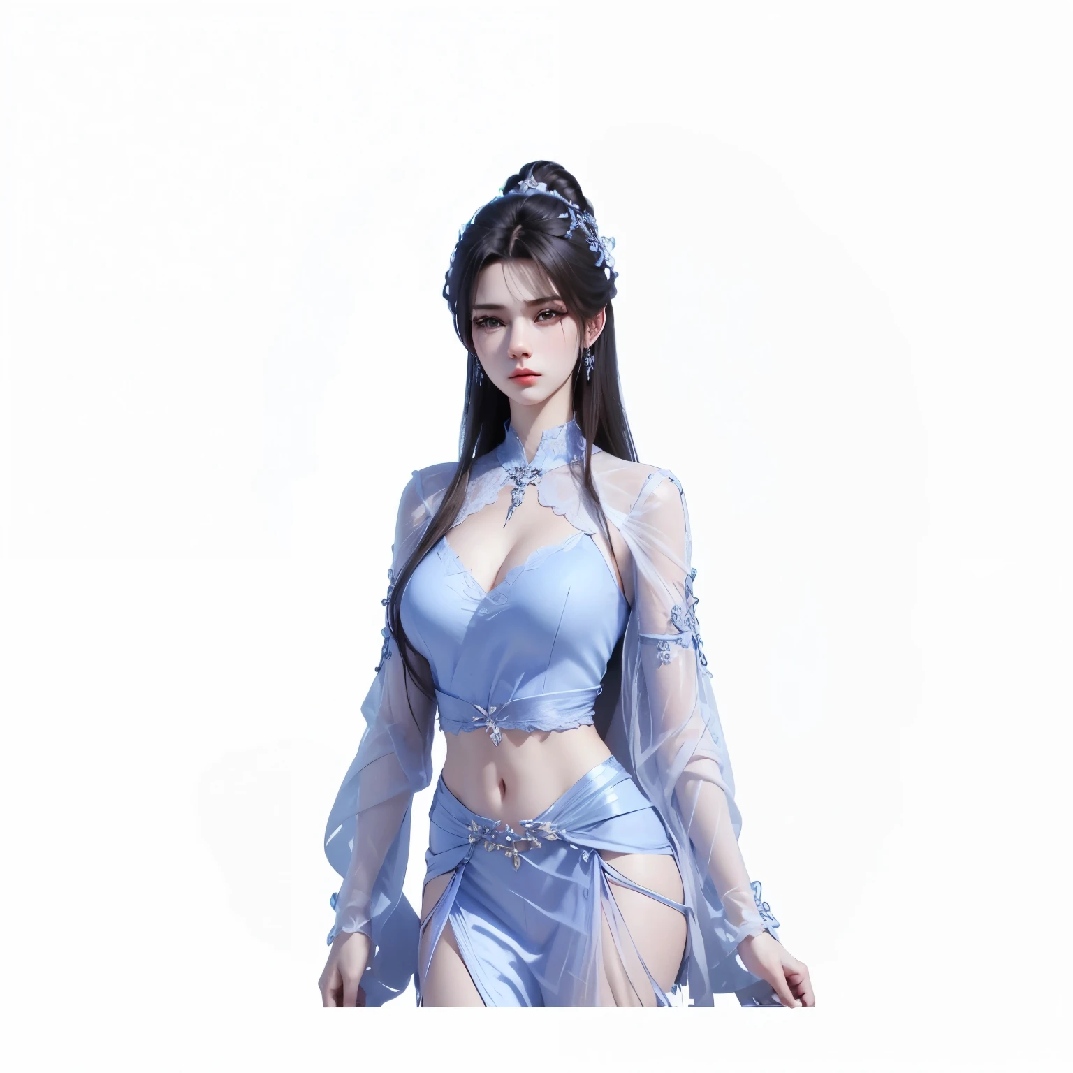 (masterpiece, best quality, extremely detailed 8k, ultra hd, ultra-detailed, highly detailed, highly realistic, ultra-realistic, photo realistic), (1girl:1.5), (detailed realistic skin), (realistic big breasts), slender abs,