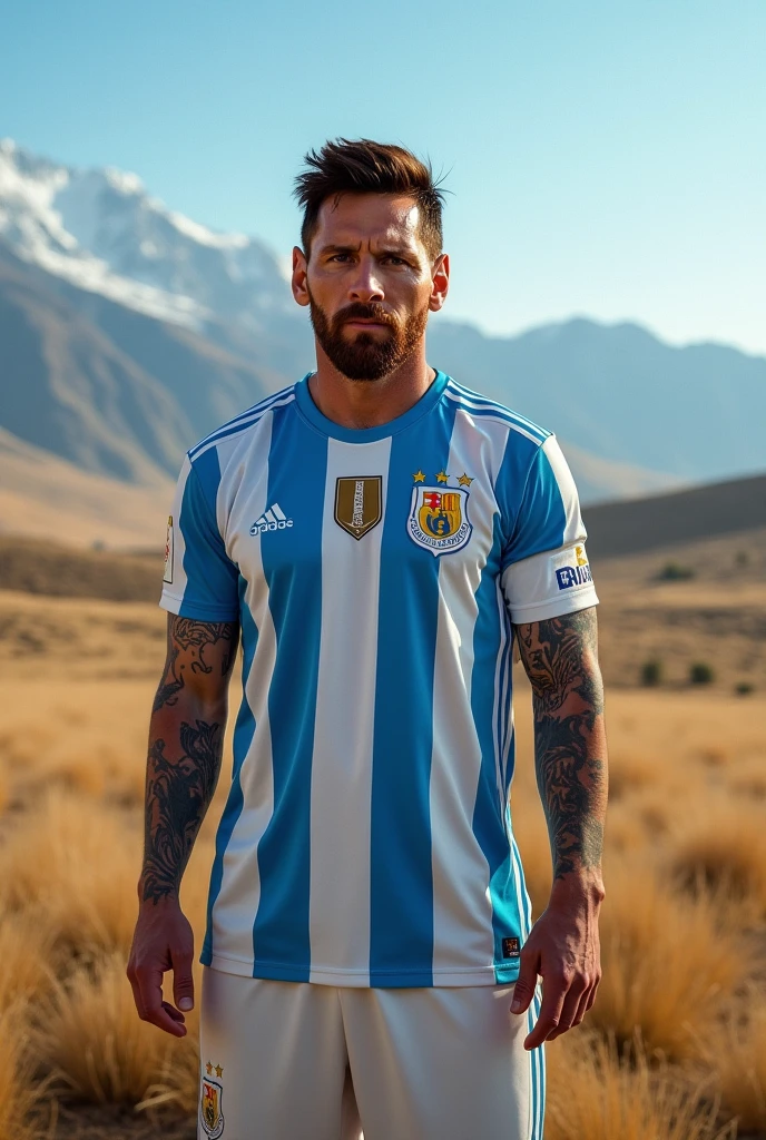 Messi with Argentina clothes , He&#39;s on a spaceship 