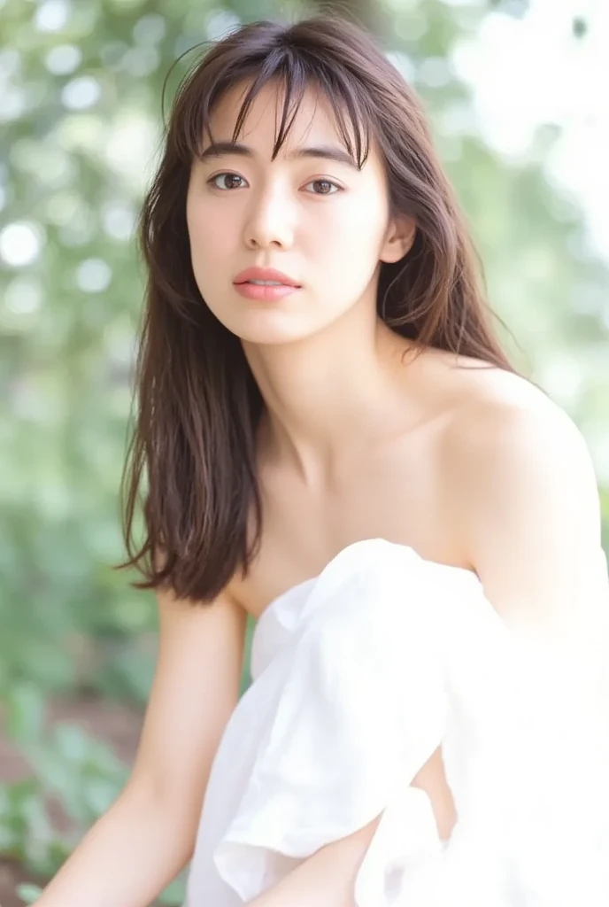 1girl,wearing a shirt,in coniferous forest,(RAW photo, best quality), (realistic, photo-realistic:1.4), masterpiece, an extremely delicate and beautiful, extremely detailed, 2k wallpaper, Amazing, finely detail, extremely detailed CG unity 8k wallpaper, ultra-detailed, highres, soft light, beautiful detailed girl, extremely detailed eyes and face,beautiful detailed nose,beautiful detailed eyes,morning lighting,perfect anatomy