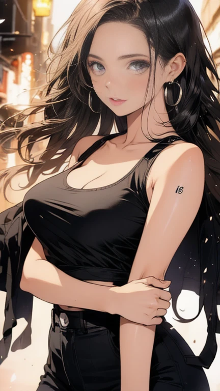 ,Anime Reference 86 ,sf,woman,adult,Black Hair,(Pia's bangs hairstyle : 1.8 )Shogun's Uniform,White Commander Uniform,Realistic facial details,realism,3D Face,((Braided Hairstyles)),((Braided Hairstyles)),