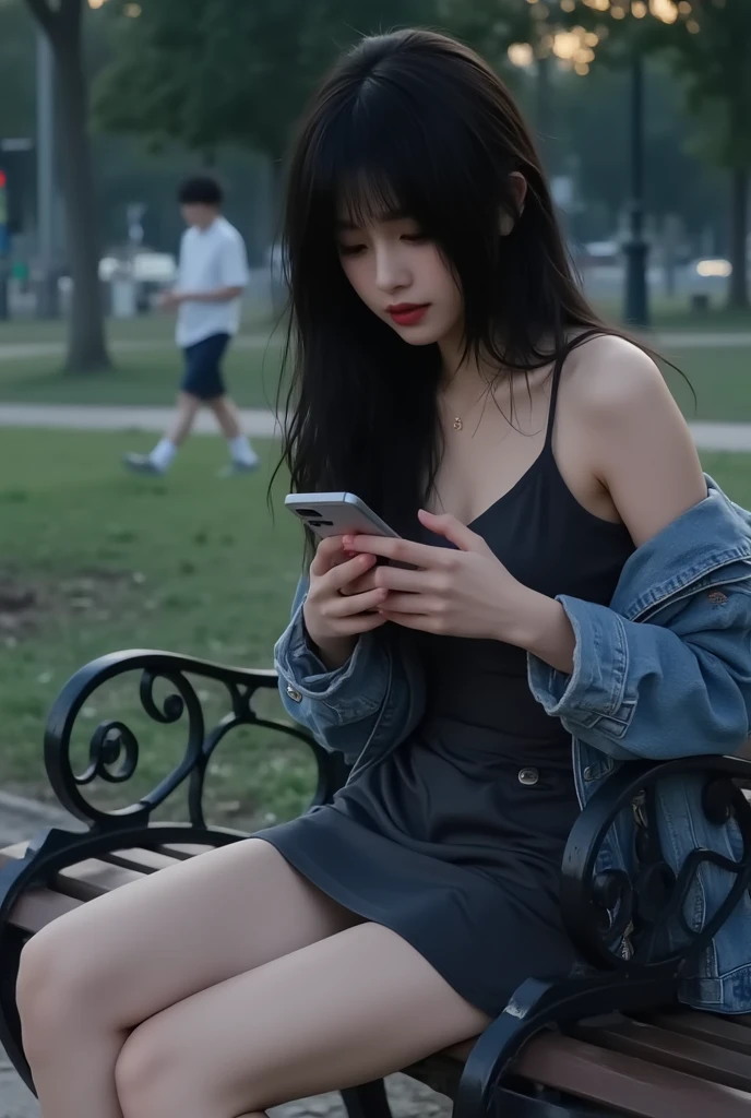 8k, highest quality, （pubic hair beauty）、High resolution, Realistic, real person、Bustling street at night、On a bench in a park with dazzling neon lights、(I&#39;m drunk on the bench, I close my eyes and fall asleep.)、(Drunk, her legs are wide open and her underwear is visible.)、(I&#39;m about to fall off my chair)、micro mini skirt、beautiful feet、high heels、（clutching a sake bottle）