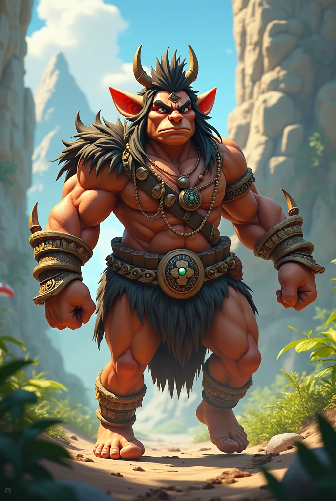 Furry dragon orc muscles