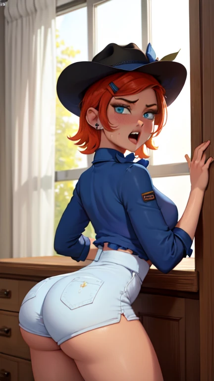 ((masterpiece,best quality)), absurdres, <lora:Android_18_DB:0.8>, Android_18_DB, denim skirt, pantyhose, solo, smiling, looking at viewer, cowboy shot, cinematic composition, dynamic pose((nude))