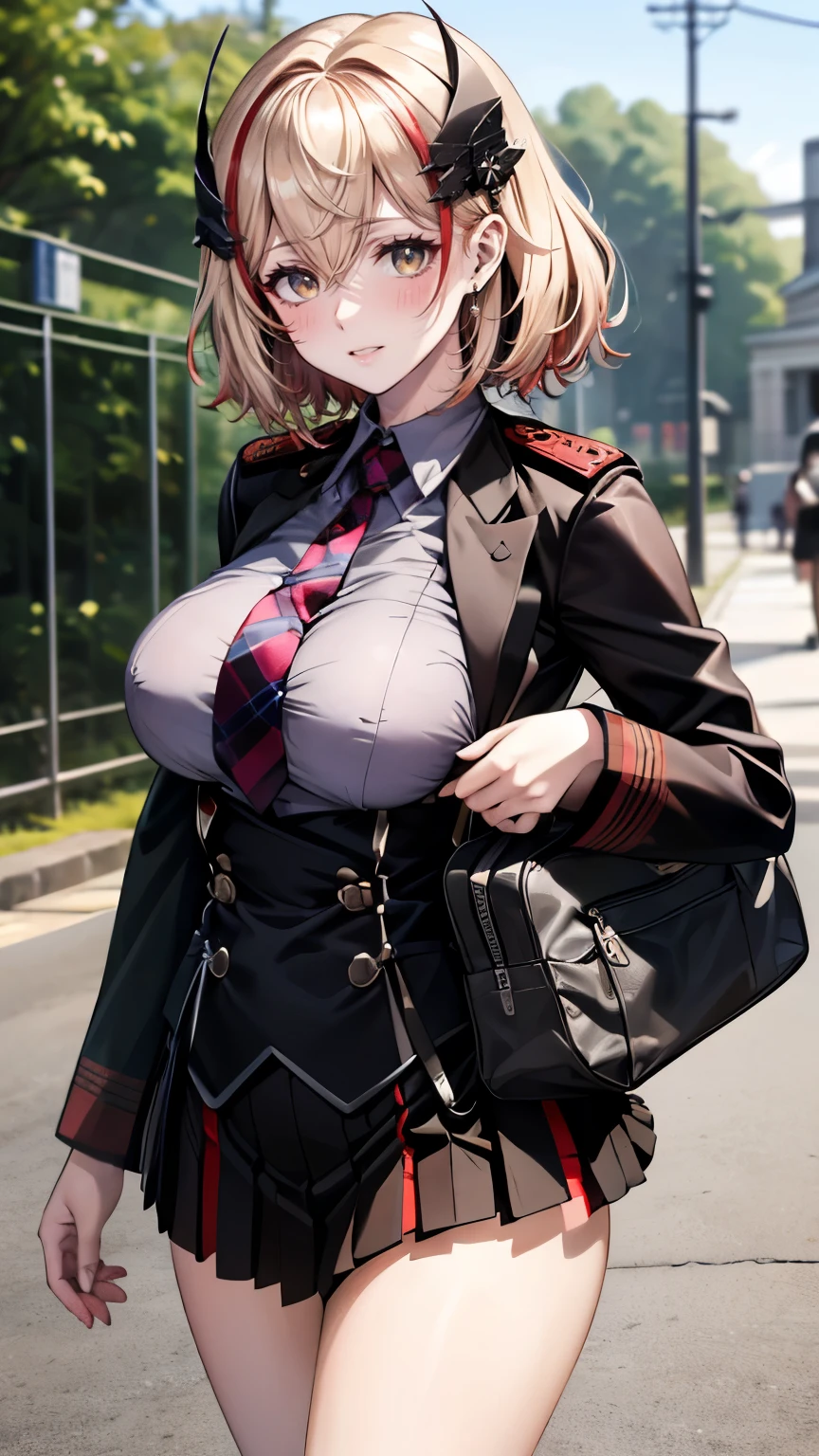 (masterpiece:1.3, Highest Quality, ultra high resolution, Super Details), (realistic, photorealistic:1.3), beautiful illustration, perfect lighting, natural light, colorful, depth of field, 2025's , ,
Beautiful Delicate Hair, beautiful detailed face, Beautiful Tourist Destination Details, (perfect anatomy, anatomically accurate, Super Detailsスキン), Pink Skin, About,
stares at viewers, (face focus, upper body), 1 GIRL ON BREAKDAY, high school girl, cute and symmetrical face, perfect face, perfect eyes, perfect body, babyface, cute face:1.2, Tiny,
(middle hair, twin tails, LONG SIDE LOCK, light brown hair), Jewelry that accentuates her bang , orange eyes, big eyes, long eyelashes, (Medium Bust, narrow west , Sensual Thighs), skin dentation,
(detailed fabric texture), 40s ((uniform, dark blue plaid pleated skirt, long sleeve, dark blue blazer)), 40s ((dark green plaid tie)), 40s (white collared shirt), 40s school bag,
(beautiful scenery), summer, evening, Detailed Background, (school gate:1.5), walk, (pose with movement), ( 彼女の 彼女の 彼女の 彼女の 彼女の 彼女の highlight her sexy breasts 、 彼女の 彼女の 彼女の 彼女の 彼女の highlight her sexy breasts 、 彼女の 彼女の 彼女の 彼女の highlight her sexy breasts 、 彼女の 彼女の 彼女の highlight her sexy breasts 、 彼女の 彼女の highlight her sexy breasts 、 彼女の highlight her sexy breasts 、 highlight her sexy breasts 、 highlight my sexy breasts 、 let me eat 、 nice smile, Shy Butts, , parted lips),