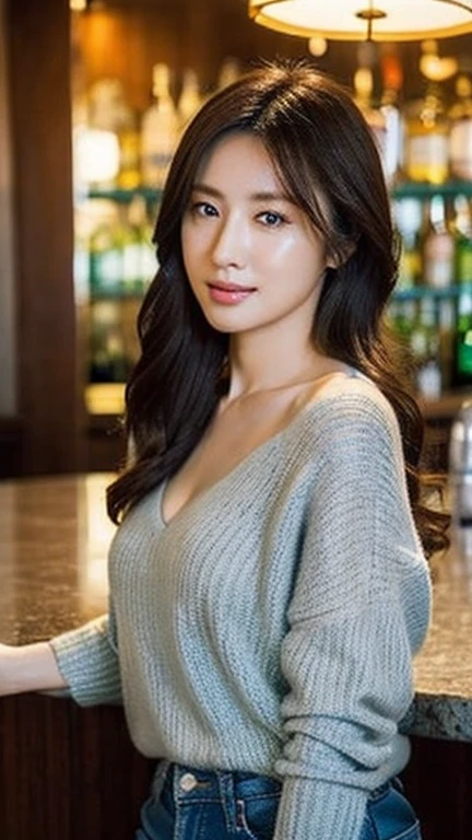 Beautiful mature woman with beautiful wavy long hair, Sexy clothes, Ultra-high resolution,(Realistic:1.4), ((Highest quality)), ((masterpiece)), (be familiar with),