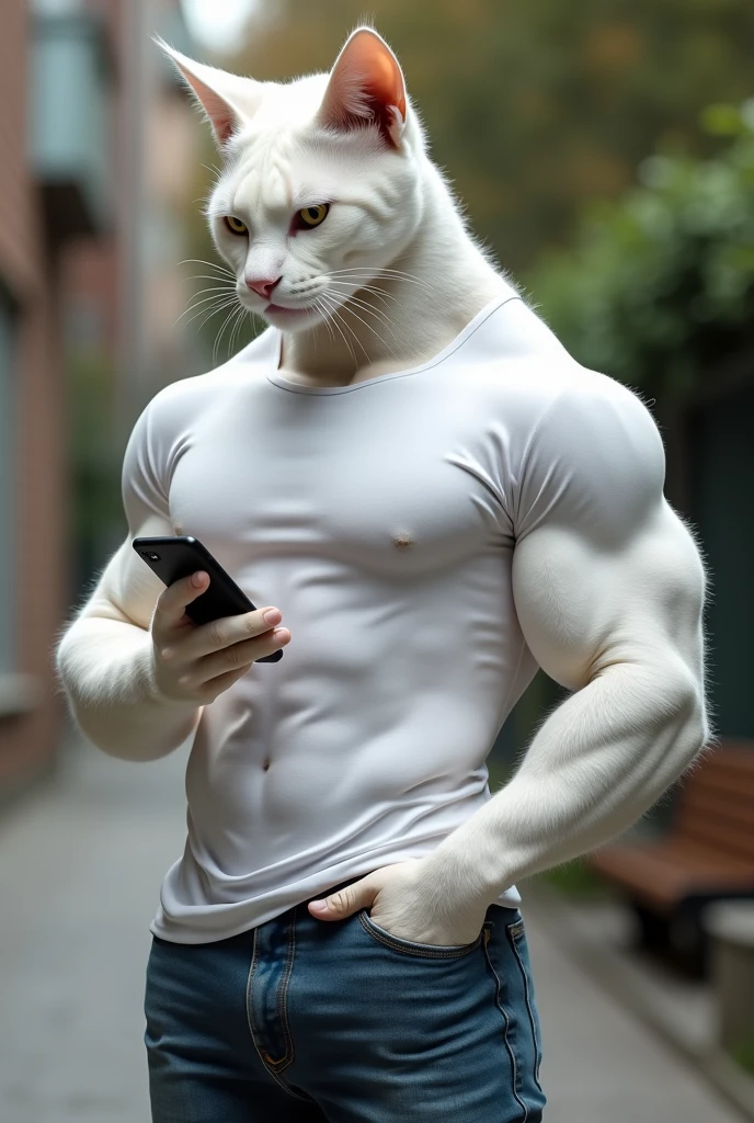 a close up of a person holding a cat in a room, muscular!!, handsome guy in demon slayer art, handsome saitama, muscular!, manhwa, anime handsome man, barrel chested, shirtless, handsome anime pose, okabe rintarou, kentaro miura manga style, prefect body, kentaro miura manga art style