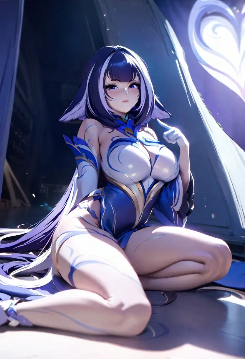 (shylily/(Twich/):1.5),(masterpiece:1.2),(best quality:1.2),, (1girl:1.3),(origin:1.5),with a pure white background,8K art photography, realism concept art, Soft, Natural volume cinematic perfect light, epic, Popular topics on artstationh, a vibrant one, production cinematic character render, super high-quality model, lightand shade contrast,1 plump girl, Translucent liquid comes from_hereinafter, bare-legged, hair-bun,big breasts, mitts, double tails,diamond-shaped pupils, exposed bare shoulders, hair adornments, cone shaped bread, Split sleeves, Straight dress, jewely, mediuml breasts, ear ring, through bangs, frilld, purple dress, Black gloves, pigtails, a skirt,double braid, hair-bun, mitts, double tails, exposed bare shoulders, hair adornments, cone shaped bread, Split sleeves, Straight dress, jewely,Cat ears,It's a perfect face,Skin glows,Beautiful flowing long hair, Large breasts,exposed bare shoulders,slim toned body,What a sexy figure,tempting pose,Kneeling,Tight white shirt with bow tie,,five finger,legs long,