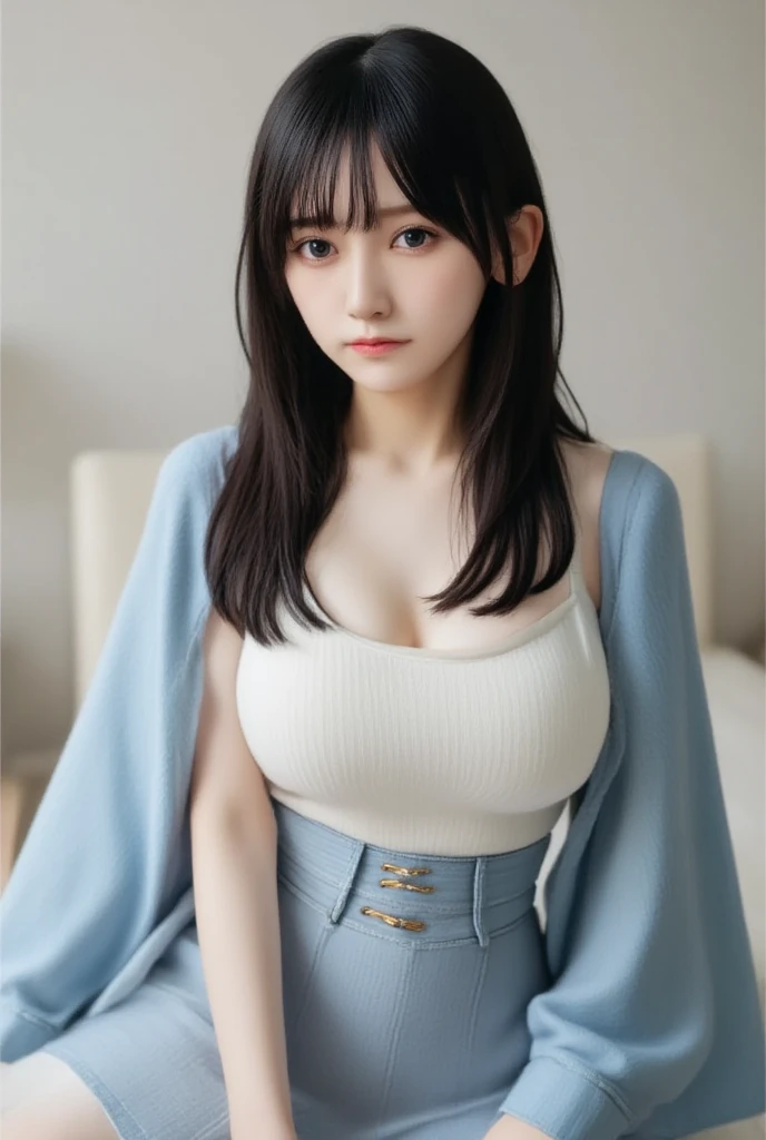 Top image quality、Raw photography、A high resolution、20-year-old cool Korean、big round chest、Beautiful Eyes of Details、very elongated eyes、Beautiful eyelashes、Beautiful double eyelids、eyeshadows、Nipple Ring, wearing super tight boxers, sexy print crop top, yellow, red, blue, pink, purple, violet, big breasts, long legs, medium thighs, see-though thin silk coat