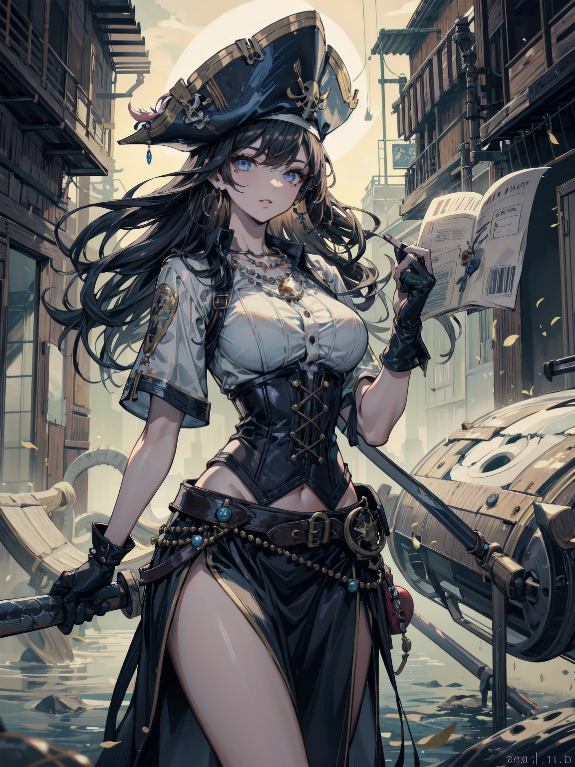 A Beautyful girl in steampunk Lingerie --auto