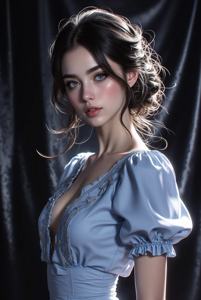 Beautiful German Woman、bionde、Whole human body、Microlingerie、hang glider、dental floss、(Blonde ponytail)、length hair、blue eyed、Bimbo lips、red-lips、((Dark blue Playboy Bunny Costume))、pom、(rabbit ear)、((Perfect natural big)、pphotorealistic、a photo、A masterpice、Realstic、真实感、photo realism、The high-contrast、Photorealistic Digital Art Trends Art Station 8k HD High Definition Detail Real、specifics、Skin texture、 Ultra-detailded, realistic skin textures, s Armor, beste-Quality, ultra-high-resolution, (pphotorealistic: 1.4), Hi-Def, specifics, Raw foto, Sharp Re, by Lee Jefferies Nikon D850 Film Stock Photo 4 Camera Kodak Portra 400 Lens F1.6 rich colors Ultra-realistic textures Dramatic lighting Unreal engine Trending at Art Station Cinestill 800,