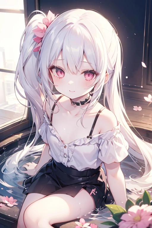 ((Put your hands on your knees)), ((Slouched)), 1 Whole body of a girl, elvish, silber hair, Red Eyes, bob cuts, Braided hair, Fluttering hair, sports wear, spats, Embarrassing, red blush, gender change, concept-art, beautiful anime scene, Beautiful anime scenery, top-quality, masterpiece
