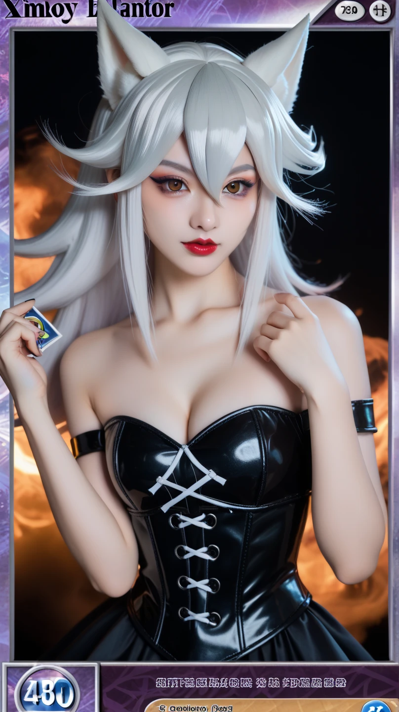 tsunade,dark skin,white hair,demon ears,demon wings,demon tails,demon horns,sexy,milf,sharingan eyes,corruption,sword