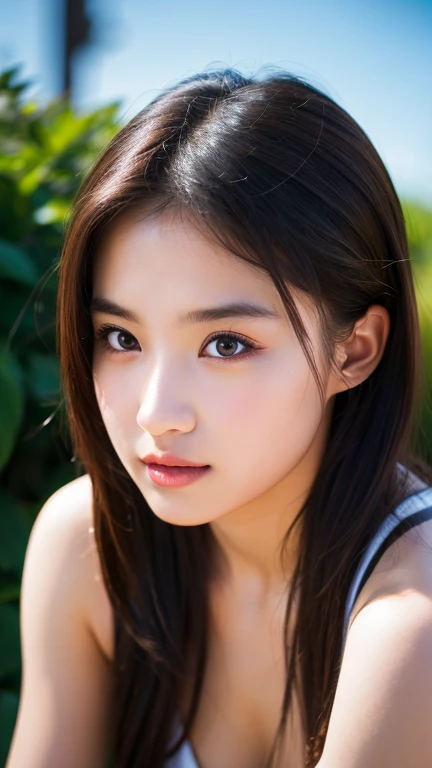 With the alleys of Kyoto in the background、18-year-old girl、independent、Look forward、Light eye makeup、Brown Hair Color、flat 、Hair blowing in the wind、Quality of actress、Shiny, Ultra-realistic face、smileの表情、Watery eyes、look up、Soothing lighting effects、 Ultra-Realistic Capture、Very detailed、High resolution 16K human skin close-up。Skin texture must be natural、Must be so detailed that pores are visible、skin is healthy、Must be of uniform tone、Use natural light and color、High quality photos taken by modeling agencies&#39;Exclusive photographer、smile