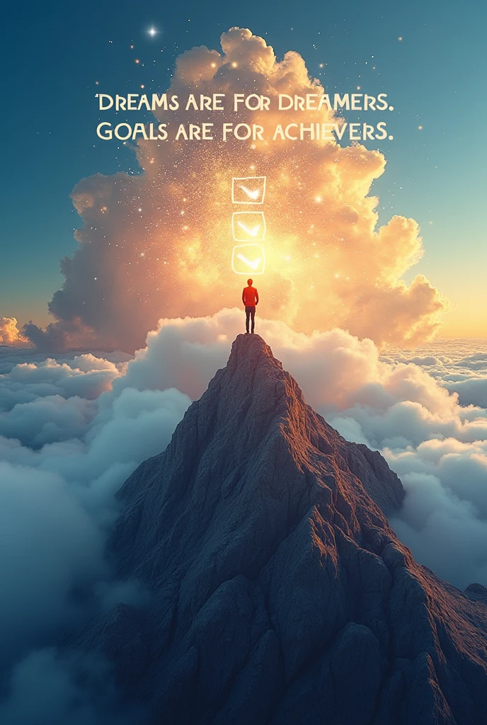 create a profile picture for a Tiktok profile with the theme Motivation goals without person. Prefers words or letters. Eyecatcher  
