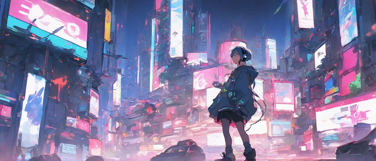 score_9, score_8_up, score_7_up, score_6_up, score_5_up, score_4_up, 4k, 8k, 1male, solo, gamer, hoodie, cyberpunkcity,headphone, full-body shot, dynamic pose
