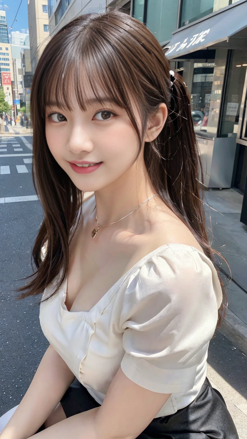 (From above:1.4)、((1girl in)),Light Brown Fringe Hair、Braided hair、disheveled hair、Light brown eyes、(dignified expression)、((Casual summer clothes))、(爆乳:1.4)、Emphasize the valley、fittingroom、(Photorealsitic)、(intricate detailes:1.2)、(masterpiece、:1.3)、(top-quality:1.4)、(超A high resolution:1.2)、超A high resolution、(A detailed eye)、(detailed facial features)、(breast hold:1.4)