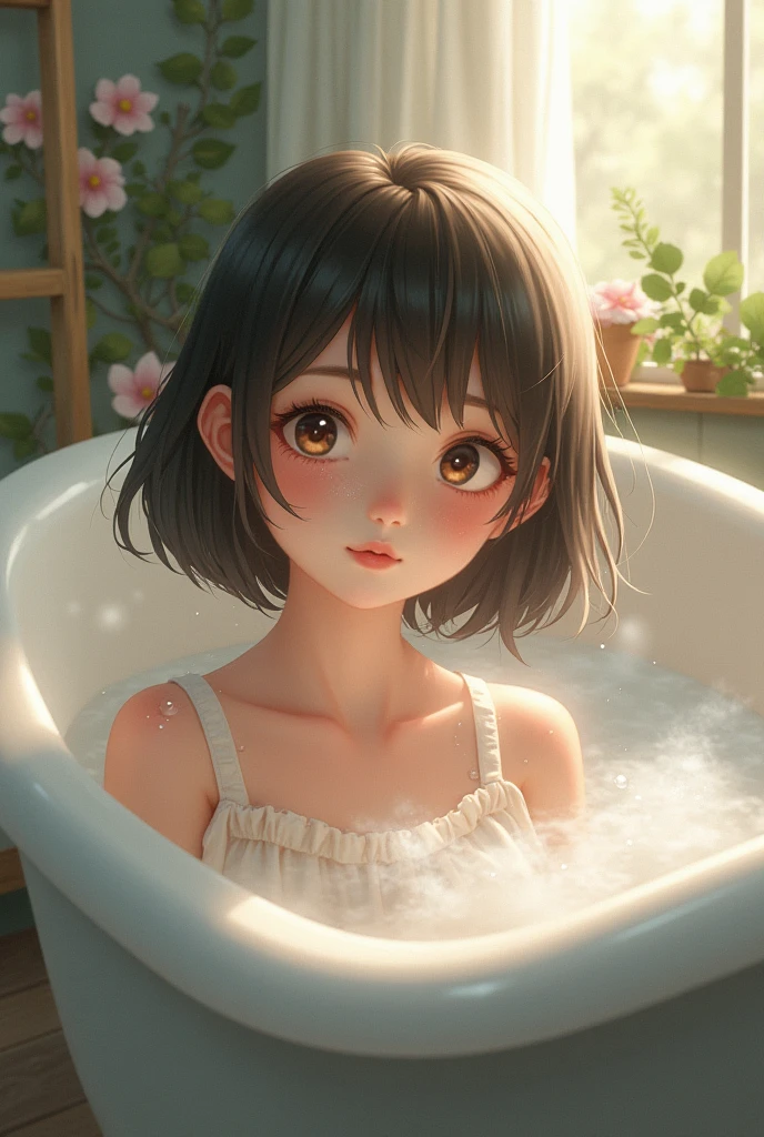 Create a girl with a towel