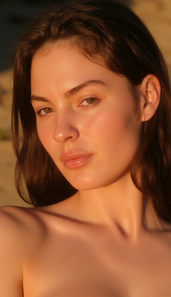 ((Palette knife)) , Ana de Armas, Ana de Armas naked, in bed, long brunette hair,beautiful face, no makeup
