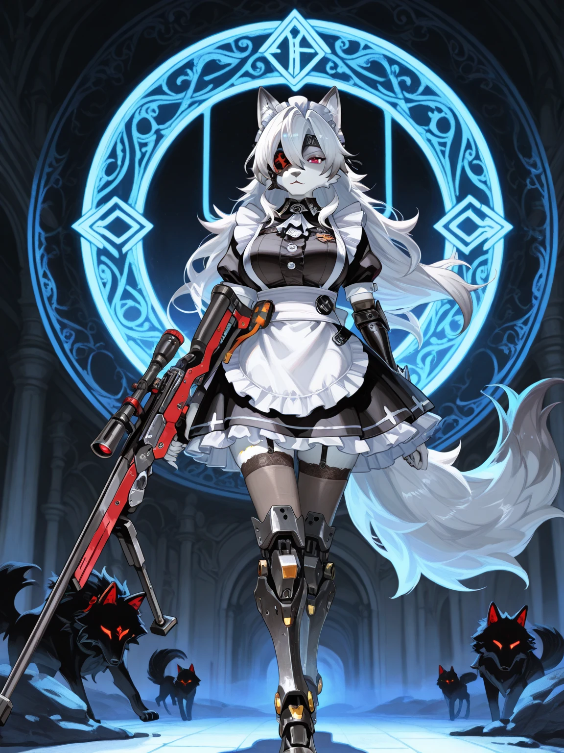 hat, necktie, gloves, ribbed bodysuit, expressionless, emotionless, blank eyes, looking at viewer, corruption, mind control, female combatant, full body, hypnotized, unhappy trance, full body, obey, perfect female body, hypnosis, hypnoLora, empty eyes, Mind control device, poses, submissive_pose, Slave, standing straight, standing, stading at attention, Fighting Stance, extending the right arm from the shoulder into the air with a straightened hand, collar, (((pixel-perfect, detail-perfect))), solo, 1girl, hair ornaments, ObserverDef, long hair, white hair, yellow eyes, bangs, brown eyes, very long hair, hairband, headgear, frilled choker, pale skin holding weapon, holding sword, sword