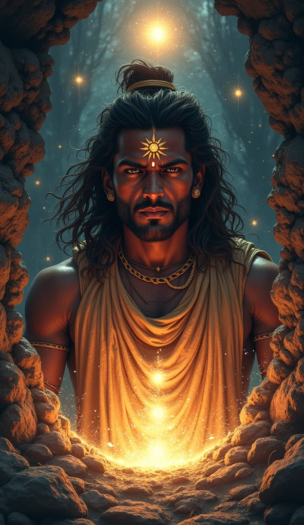 a cinematic 3d cartoon style, a sadhu with divine powers, strange events happening in the kingdom, people say the sadhu can make anything happen with his powers, intricate details, vibrant colors, dramatic lighting, fantasy, highly detailed, masterpiece