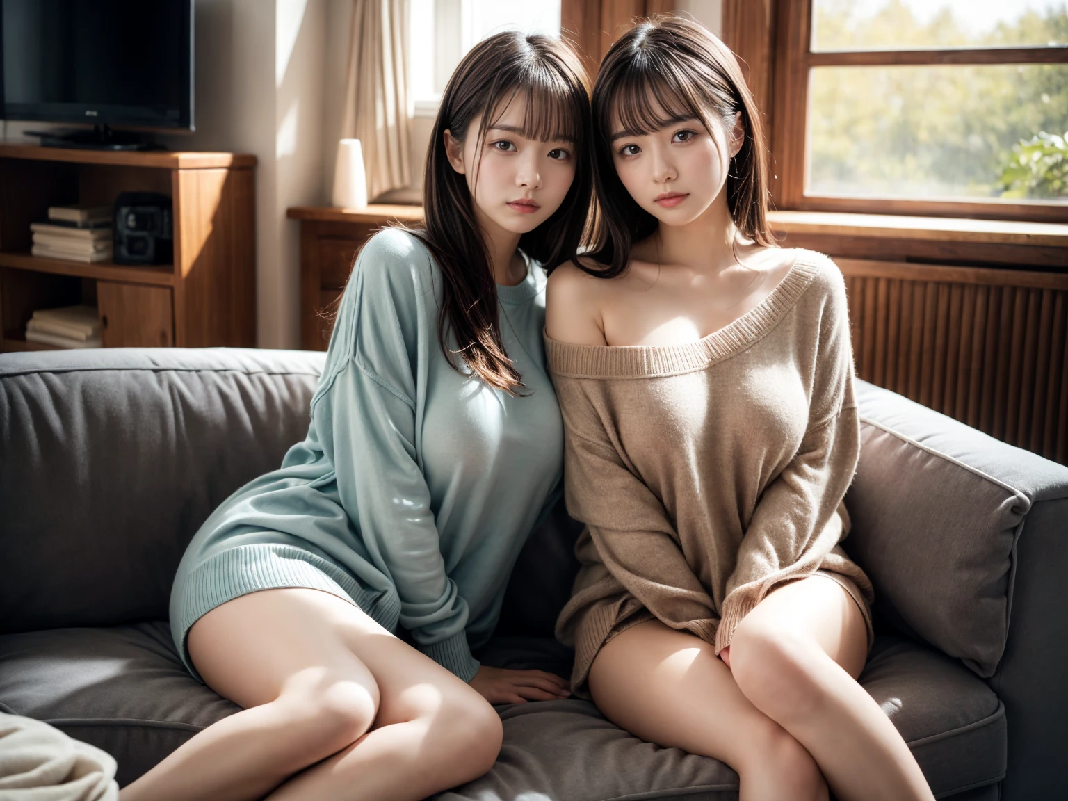 Tabletop、supreme beauty、masterpiece, 1 girl, solo, (Stock Highlight 1.3)、(視聴者の前でSit on a chair)、(Spread your legs)、(Shirt 1.3)、(Cardigan 1.3)、(Panties 1.3),Slender、1 Girl,Japanese,line up,Laughter,Dynamic Angle、 Attention to detail, Depth of written boundary, 135mm, Textured skin, Super detailed, high quality, Awards, 最high quality, High resolution, 8K, White skin,Idol,sunlight,stylish,Beautiful breasts、Perfect composition、最high quality、Very detailed、masterpiece、Slender body、Cute face、Big smile、 Beauty、Age 25、Per capita in Japan,office,Sit on a chair、(Sitting posture 1.3)、(Facing forward 1.3)、Spread your legs、(真Facing forward 1.3)