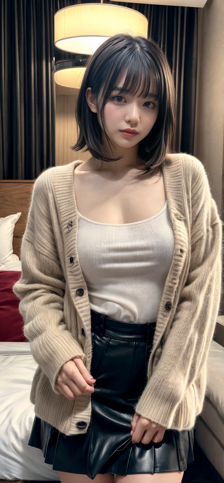 (realistic、High resolution:1.3)、1 girl with perfect figure、super thin face and eyes、short hair、hoodie:1 in random color.2、short jeans、at the cafe、テーブルの上のcoffee、small breasts、exposed cleavage、coffee、typing、laptop
