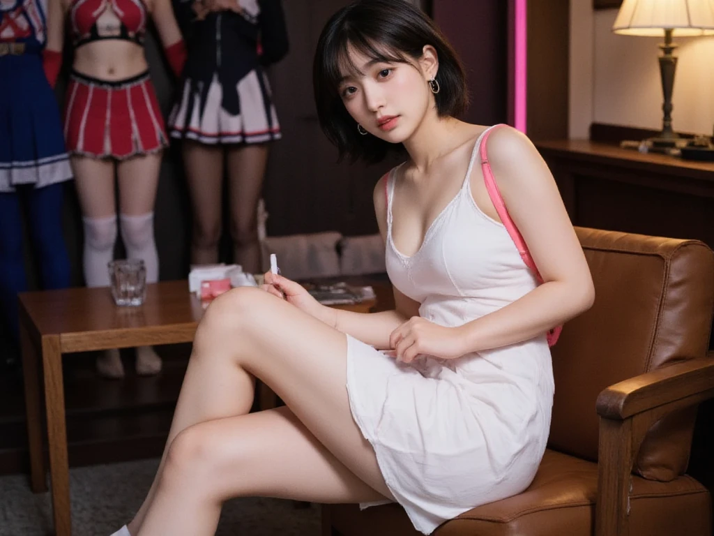 masterpiece、Supergirl Costume、Short Hair、Hospital operating table、Crisis situation、Big and ample breasts、looking at the camera、bandage、Off the shoulder、choker、Long sleeve、Red exy poses to seduce、Sweaty、Model Body Type、Alluring、charm、Enchanting、Abused、test subject、victim、Wild、Photorealistic、latex、