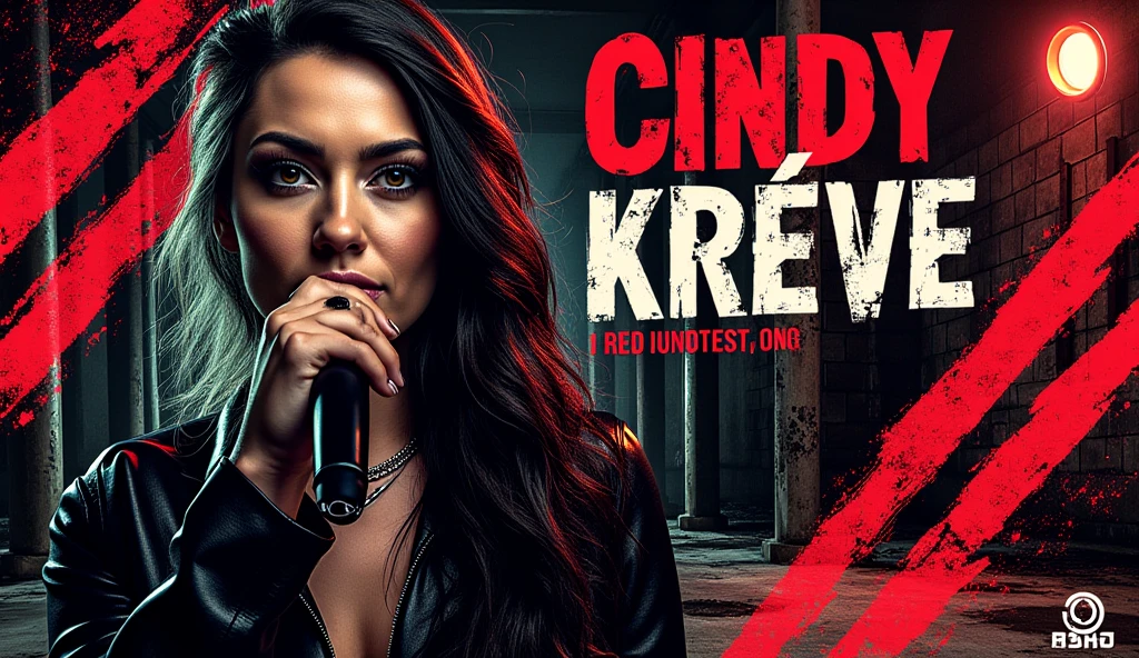 a woman in a bikini holding a sign that says fire runnin, official artwork, promo art, (fire), fire raining, promotional art, official art, rin, album art, fire demon, official poster, the background is on fire, madison beer as leeloo, fire hair, flim, profile image, fire in the background, promotional poster, key art
