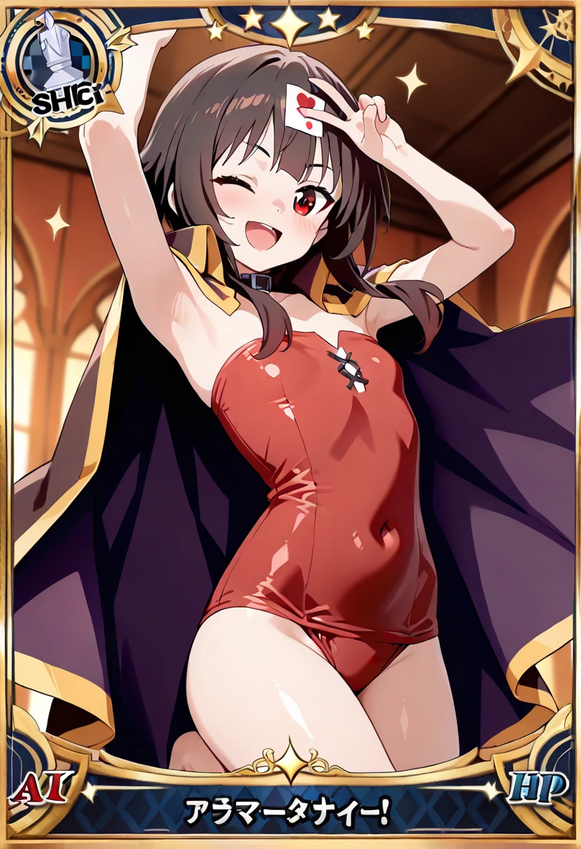 Realistic, Masterpiece, best Quality, perfect anatomy, (Detailed Eyes), special week \(umamusume\, One High School Girl, Huge breast, Sweat, night, outdoor, bustling restaurant, micro bikini tucked in, string only micro bikini, ponytail, earrings, between breasts, center opening, pelvis curtain, (wide hips), shy smile, embarrassed, (look up), Beach, standing split, leg up,leg lift,standing on one leg