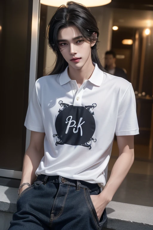 1boy, han jeong woon  , blonde hair, realistic, ultra detail