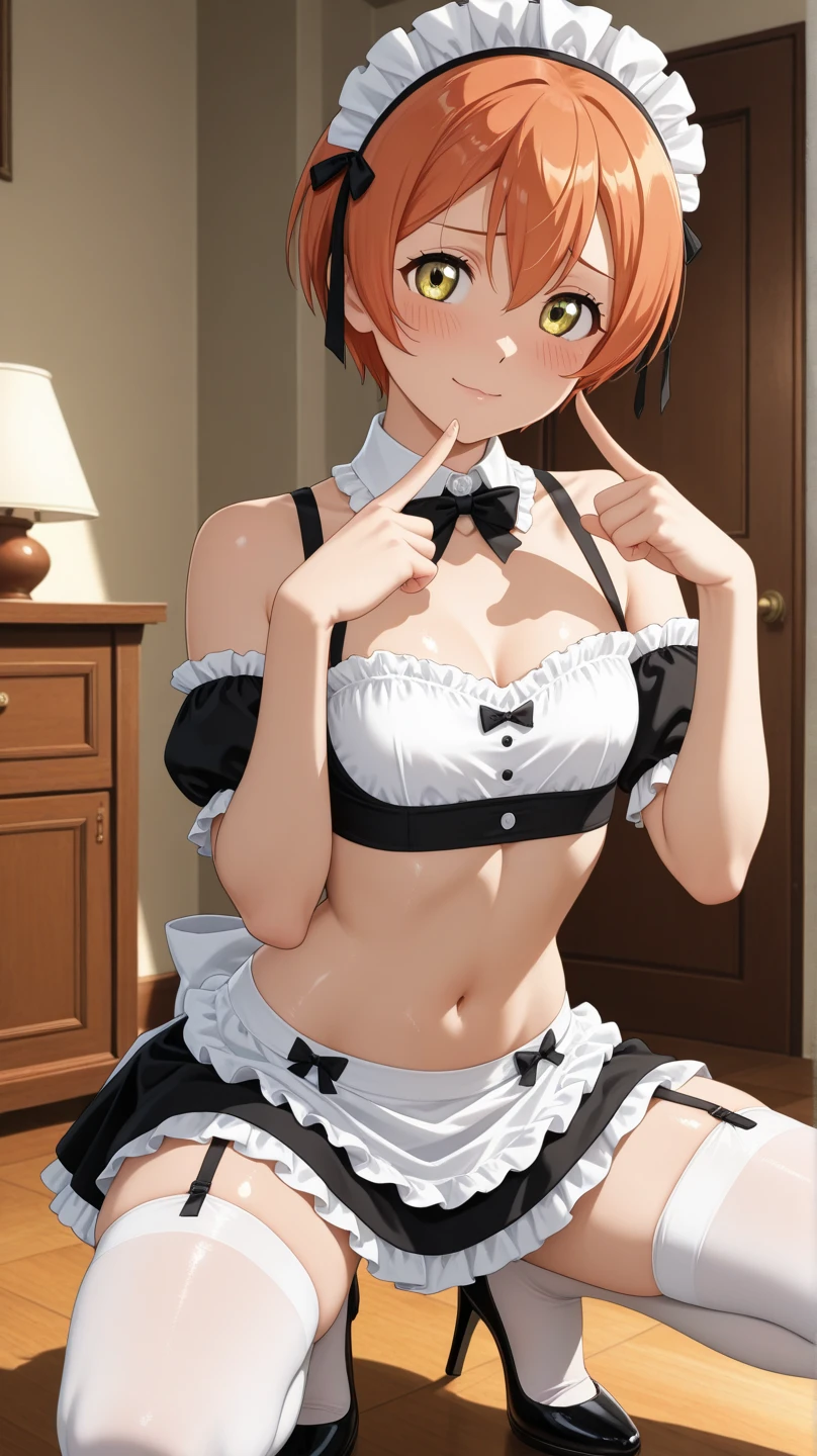 1girl, solo, masterpiece, best quality, high res, highly detailed, (illustration), beatiful detailed eyes, yuigahama yui, single hair bun, glossy lips, light makeup, blush, (bunny), strapless leotard, bunny ears, wrist cuffs, detached collar, standing, facing viewer