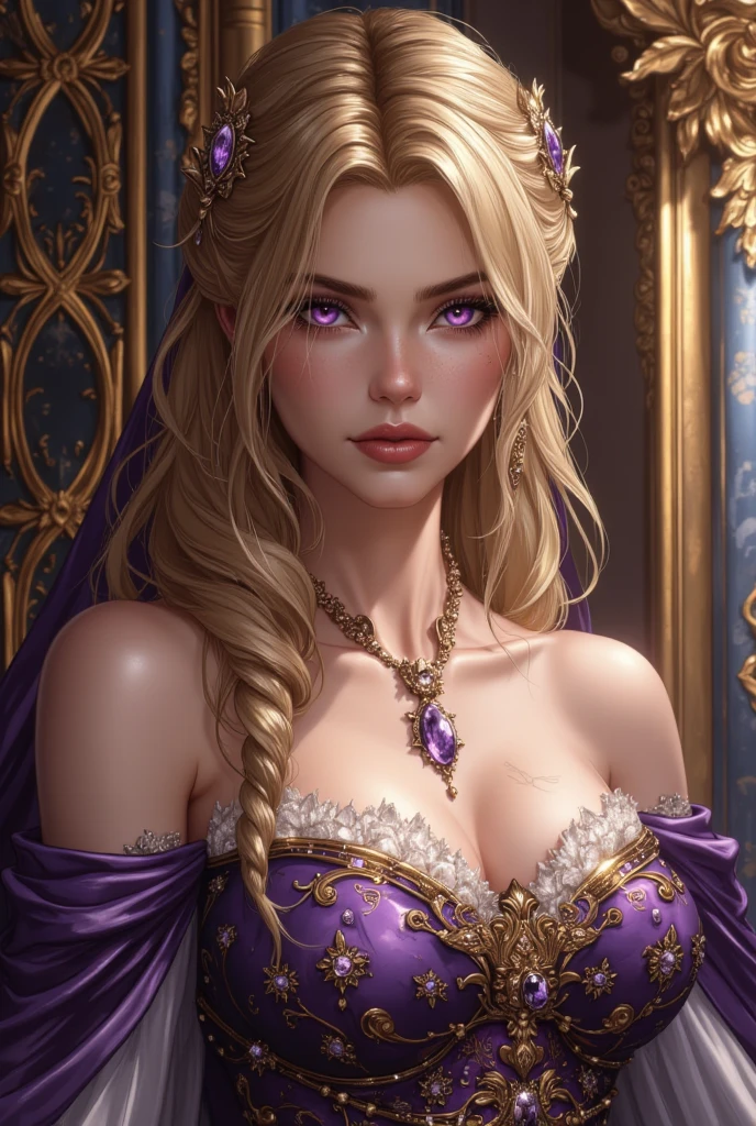 (masterpiece, ultra quality, high resolution, 8k, intricate: 1.2) photorealistic Epic romantic fantasy book cover, in center HALF-BODY COUPLE. spring romantic fantasy in center beautiful long half-body LONG WHITEhair man, ultradetailed beautiful faces, and beautiful lady in bright color french gown, proportional, tender, shimmering, ultradetailed beautiful faces, day BoKEH, fairytale magic, mysterious, light spring colorscheme, (Best quality,8K,A high resolution,Masterpiece:1.2),Ultra-detailed,(Realistic,Photorealistic,photo-realistic:1.37),Portrait,Creative style artwork,Historical,classical,Sophisticated,plethora of colors,Highly detailed,Soft lighting,luxurious environment,detailed gown,Vibrant flowers,detailed jewellery,Ethereal atmosphere,Elegant Pose,Graceful curves,Gold body proportions,Flowing hair,Breathtaking textile patterns,Harsh purple eyes,Delicate floral decoration,A dazzling array of crystal accessories,Mysterious and dreamy atmosphere,Impeccable attention to detail.