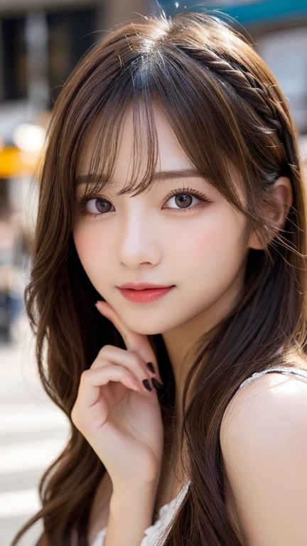 table top, highest quality, shape, Super detailed, finely, High resolution, 8k wallpaper, 完璧なダイナミックな構shape, beautiful and detailed eyes, winter dress,medium hair, small breasts, natural color lip, random sexy pose,smile,、20 year old girl、midnight、beautiful and detailed face、perfect and beautiful face,Big eyes、RAW photo、spread your arms and legs wide、Express your best mood with your whole body、beautiful and detailed eyes、small face、beautiful duplex、slim face and style,Blur background,Looking up,Take a profile photo