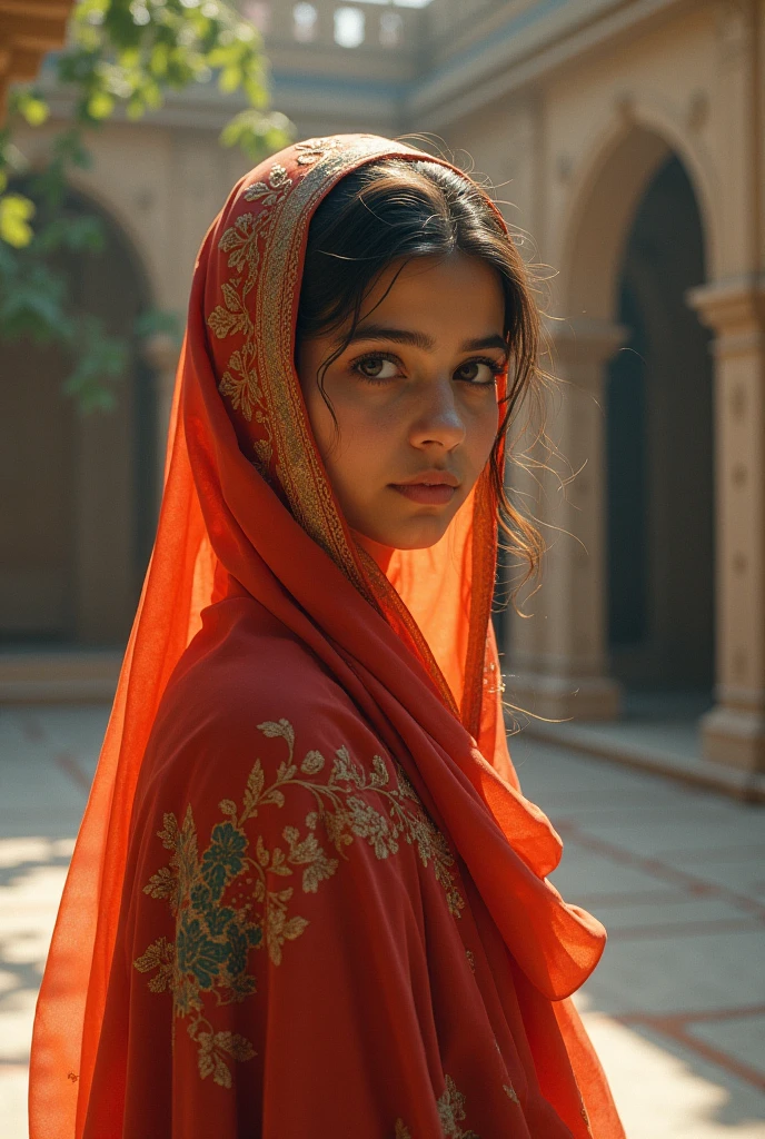 Beautiful woman, big , hijab