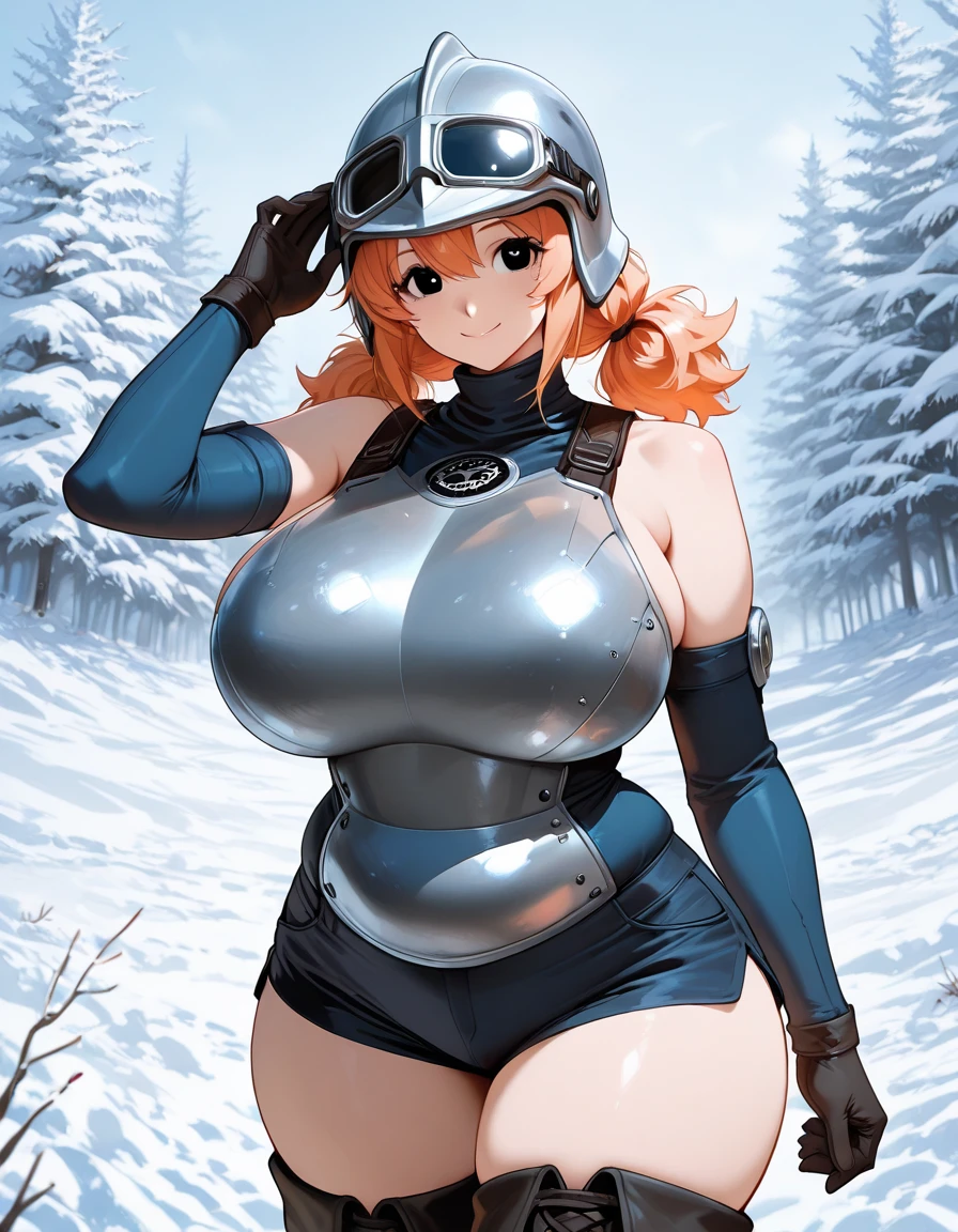 best quality, afterglow, 4k, ((masterpiece)), extremely detailed, 8k, trending on ArtStation, Intricate, High Detail, Sharp focus,  eghdcl <lora:eghdcl:1>, 1girl, solo, outdoors, snowy, headphones, gloves, underwear, jacket, high collar, thick thighs, wide hips,