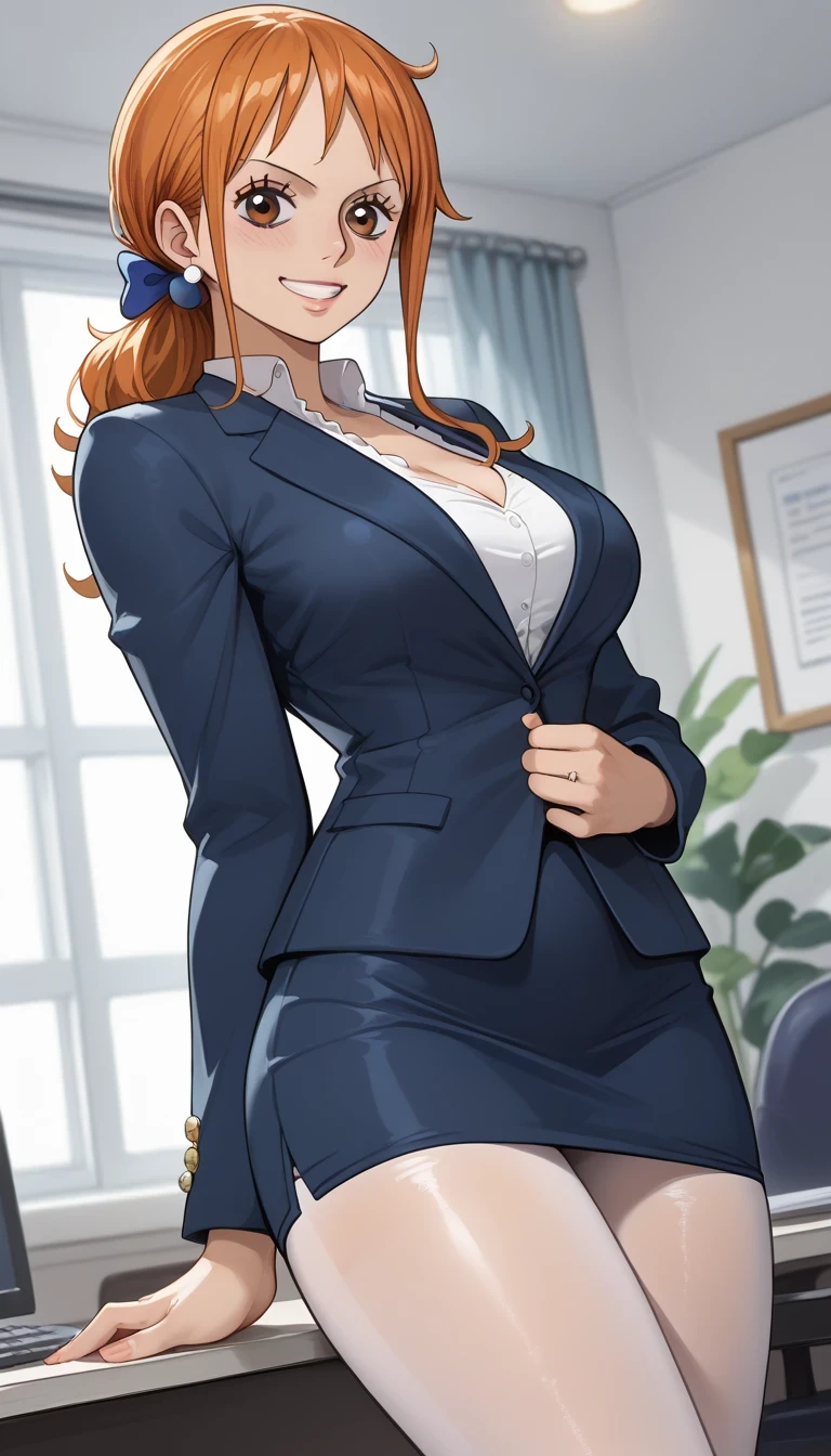 high quality big breasts business suit tights Scars