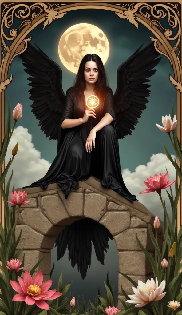 official art, unified 8k wallpaper, Super detailed, fair Beauty, fair, masterpiece, best quality, (Zentangle, mandala, Tangled, twist), (ecstasy flower: 1.2) Dynamic angle, Cowboy shooting, The Most fair Chaotic Forms, grace, brutalist design, bright colors, , atmosphere, Golden Crow, sun god, feather, fire,