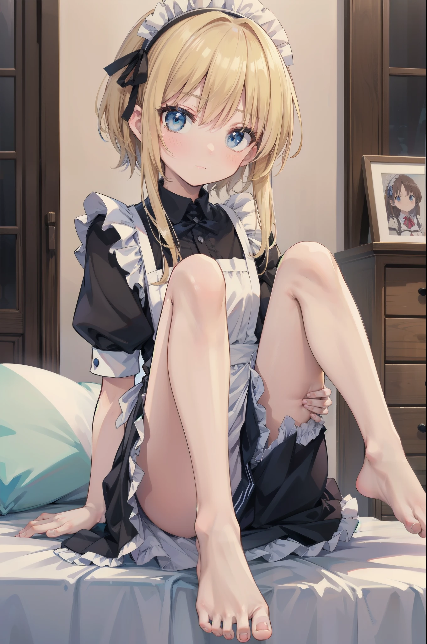 One Girl、masterpiece、Highest quality、Highest quality、Cute silly smile、Blonde、Blue Eyes、(NSFW) Long Hair Swiss landscape (((Toddler girl))) ((())) ((See-through clothing))