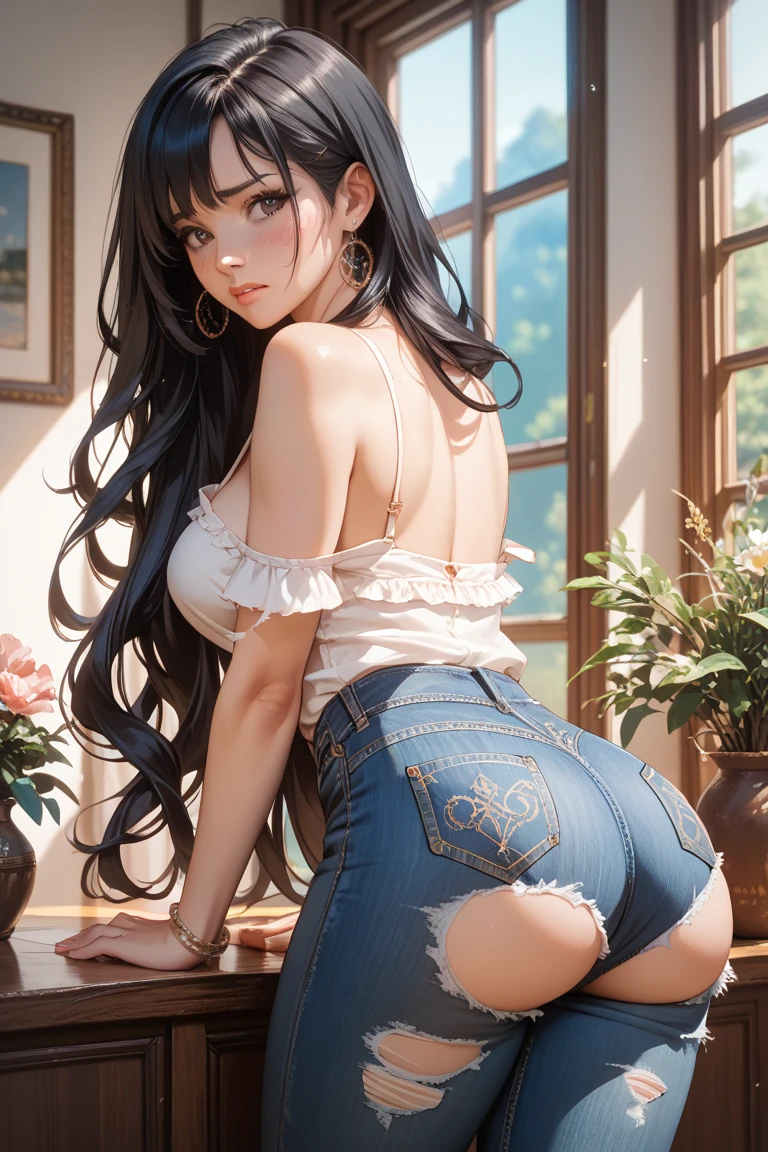 Relaxed character and white cat 1lady solo, (sleeping at a table:1.2), (sitting a chair), sweater, denim pants, mature female, /(light brown hair/) bangs, (eyes lightly closed:1.1) (small mouth), (masterpiece best quality:1.2) delicate illustration ultra-detailed BREAK (blanket over shoulder and back:1.2), (some objects on the table) BREAK (cozy living room) indoors, window snowy, detailed background BREAK (soft color tone:1.3)