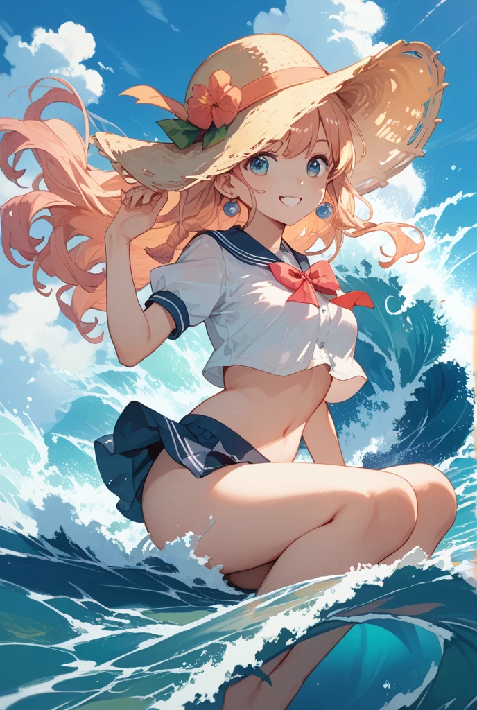 Anime girl wearing an American flag swimsuit holding the American flag in a waterfall, A big smile,80s anime,Ultra HD Anime Wallpaper, anime art wallpaper 4k, anime art wallpaper 4k, Anime Style 4k, 4k anime wallpaper, Anime Art Wallpapers 8K, anime wallpaper 4k, anime wallpaper 4k, 4K Manga Wallpapers, HD Anime Wallpaper, everyone, Wallpaper Anime Blue Water