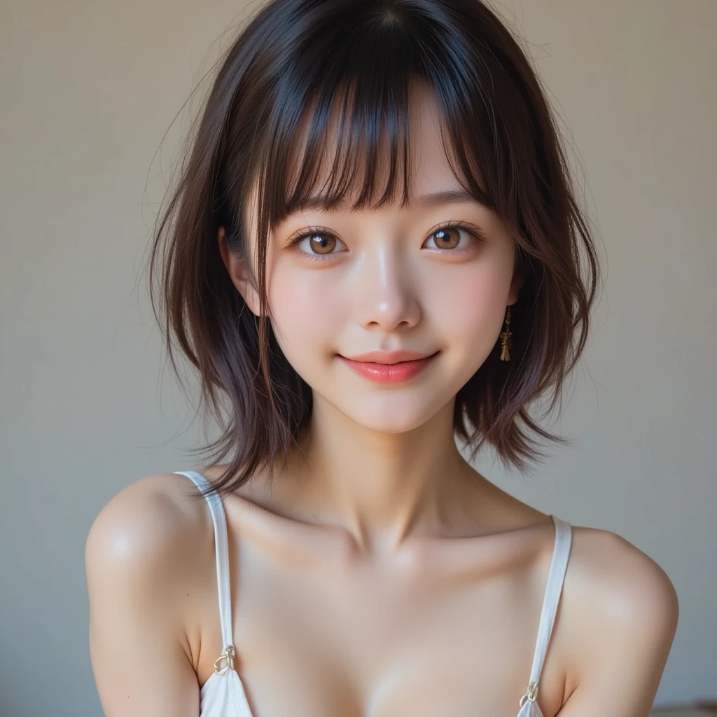 buzzer, Lustful, (Best Quality,4K, 8K, hight resolution, masutepiece:1.2), Ultra-detailed, (Realistic ,Photorealistic ,Photorealsitic:1.37), 1girl in, (Perfect body :1.2), Ultra-detailed face, Detailed lips, Detailed eyes, Sexy double eyelids, Beautiful detailed eyes, Beautiful detailed lips, Orange kimono, (After ), sexy flirty pose, short-hair, Hi-Res, Cinematic Angle, Professional Lighting, Unity 8k Wallpaper, Aesthetic, masterpiece, top-quality, Shy laughter, South Island, Waikiki, indoors, (Large Breasts:1.5), (Slim Body:1.5), (Sexy Cute lingerie:1.5)