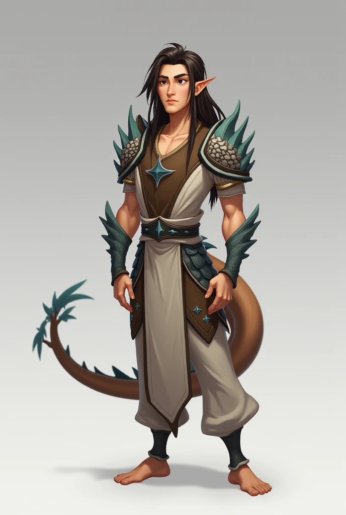 a OC monk dragonborn dnd fighter black and white scales skin, Toothless,Dragons,spiky hair,skinny buff femboy wearing a monk suit,thick,barefoot, 90’s street fantasy punk fashion style. He’s no binary , a sensual cool expression. Sweating.The scene has a cool,sexy,heroic fantasy,Final fantasy/Planescape style and a fairytale tone. 