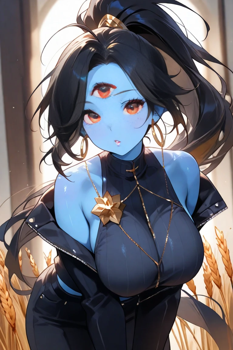 8K,high quality,anime,married woman,beautiful,beautiful,bright,eye highlights,purple eyes,sexy,super big ,oversized ,erotic,beautiful line drawing. Blue skin, blue and orange gradient fins, , nothing on, nothing on, nothing on, nothing on, ,
