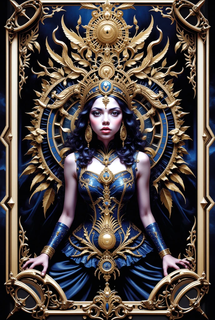 (masterpiece, top quality, best quality, official art, beautiful and aesthetic:1.2), (1girl), hela godess, extreme detailed,colorful,highest detailed, official art, unity 8k wallpaper, ultra detailed, beautiful and aesthetic, beautiful, masterpiece, best quality, (zentangle, mandala, tangle, entangle) ,holy light,gold foil,gold leaf art,glitter drawing, PerfectNwsjMajic