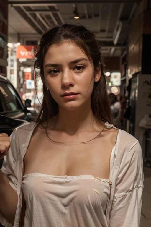 hire, sunlight, Backlight, ((cinematic light, ray tracing)), (masterpiece),((super detailed)), (Highly detailed CG illustration), (highest quality:1.2),(1 girl:1.2),high quality texture, intricate details, detailed texture, high quality shadow, realistic expression of face, Detailed beautiful and delicate face, Fine, beautiful and delicate eyes, brown pupils, perfectly proportioned face, Depth of the bounds written, perspective,20th generation, glossy lips, perfect body, Medium chest, clear_image, focus only, (brown hair), (((perm straight hairstyle))), (Finely drawn beautiful eyes and detailed face), light source contrast, ((medium hair)), 21 years old, Tokyo street background,   At night, Idol style, cute clothes, bright colors, playful pattern, ruffle skirt, cute accessories, like々Nice design, Medium chests, white socks, Are standing,