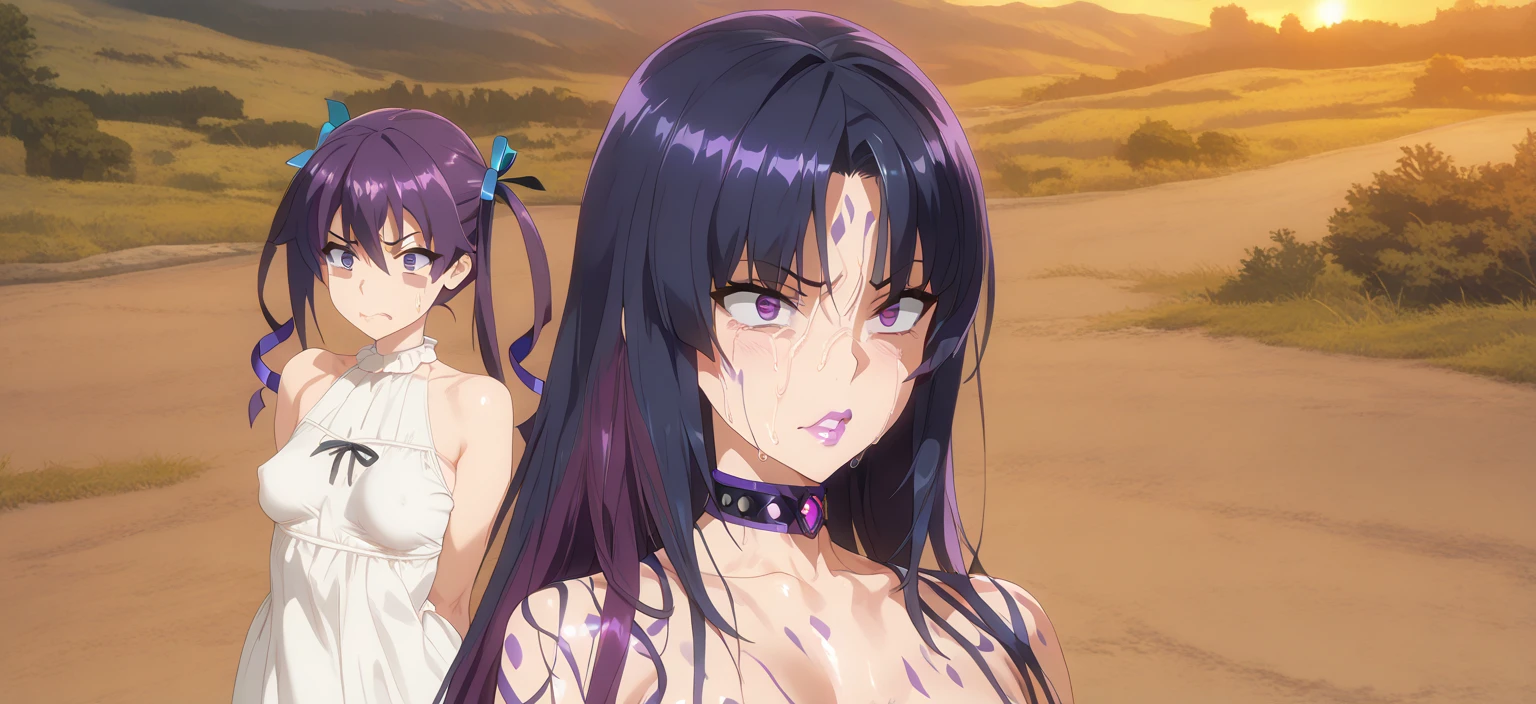 ((8K resolution))、((highest quality))、((masterpiece))、((Super detailed))((((dramatic))), (anatomically correct)、(focus on character)、anime style、 (tachi-e), one girl、whole body、naked、upright