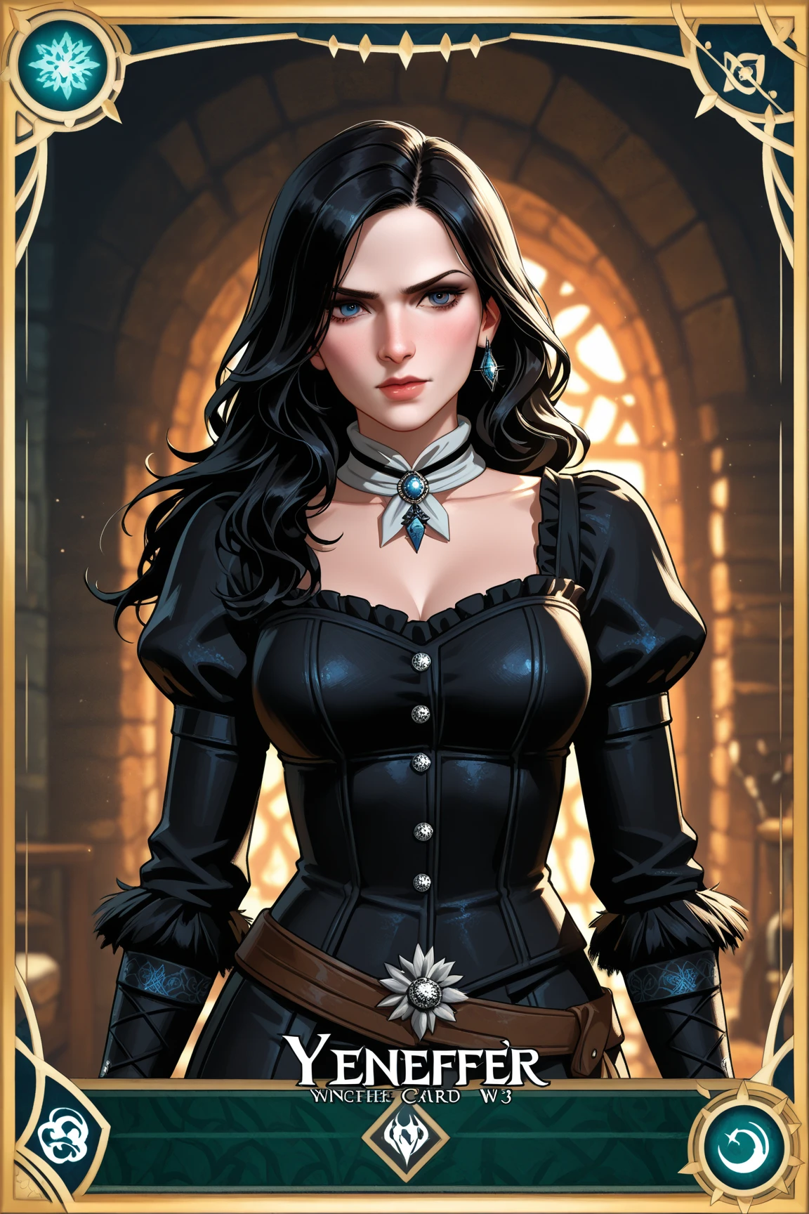 Yennefer trading card (yennefer_w3) from The Witcher.