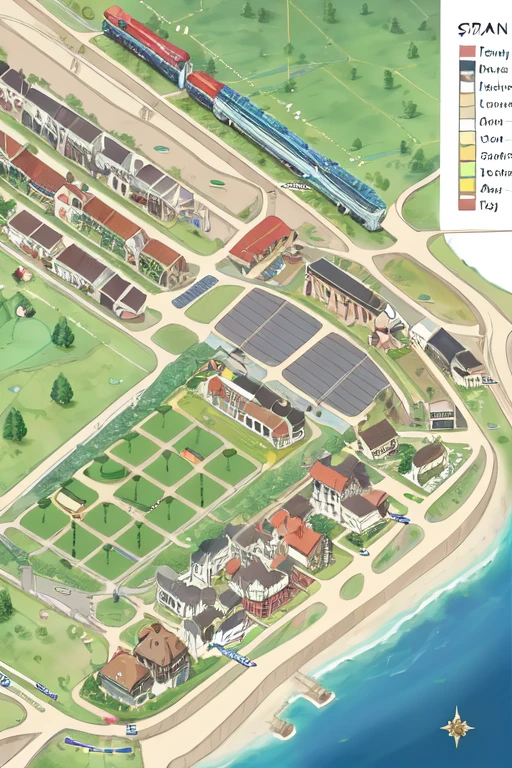 A map of the campus with a red circle in the middle, Detailed map, Top view map, 🚿🗝📝, Game map, 🪔 🎨;🌞🌄, Tourist map, Map, Detailed!!, author：Yasutomo Oka, University, Detailed!, author：Yunichi Hiratsuka, flat!!, Close-up!!!!!!, full - view